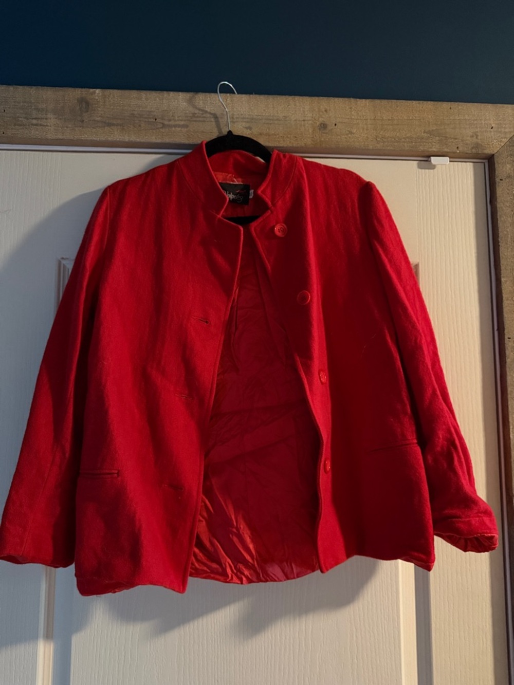 Red Women's Boxy Blazer Jacket